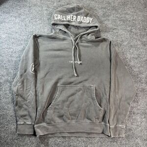 Independent Trading Hoodie Mens Medium Gray Pullover Sweatshirt Call Her Daddy